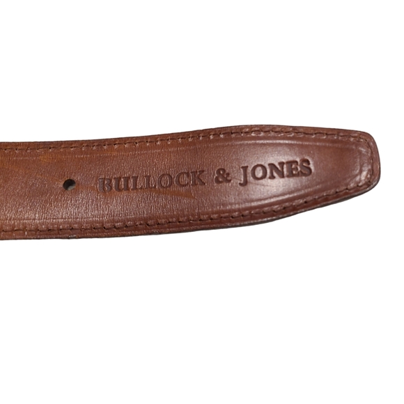 Black & Brown Bullock & Jones Braided Leather Belt Made In Italy Size 38 - Picture 9 of 14